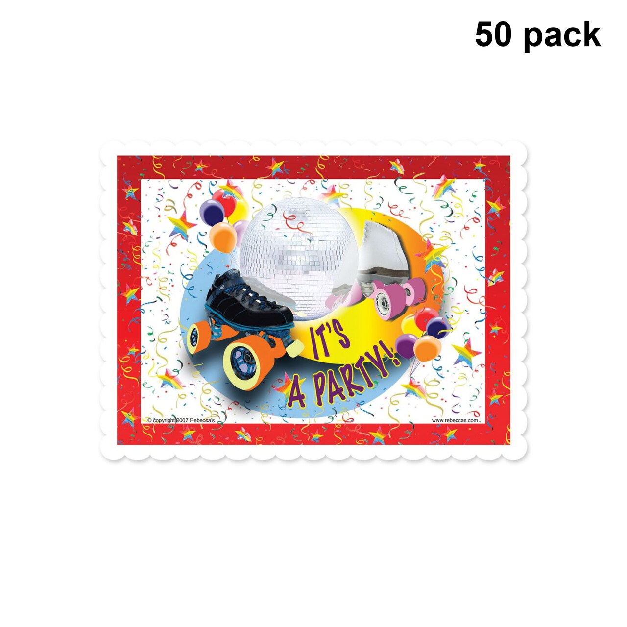 Disco Skate Paper Placemats | Paper Place Settings 11 in x 8 1/4 in | Raheev®